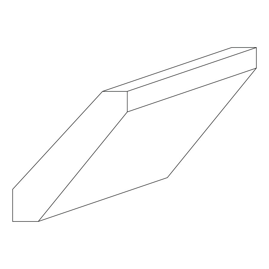 WHEAT SLIM- Crown Molding-Flat (96H)