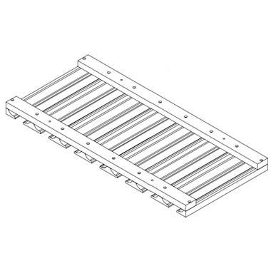 WHEAT SLIM- Wood Glasses Rack (1-1/2Hx12D)