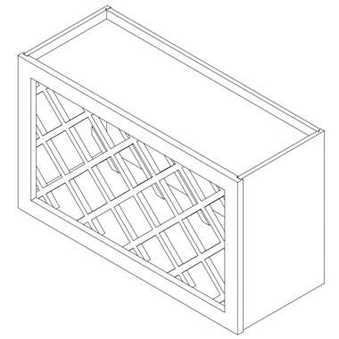 GRAY SHAKER- Wine Bottle Rack (15Hx12D)