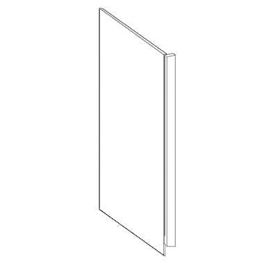 BLACK SHAKER- Dishwasher/Refrigerator Panel (1-1/2Wx 24D)