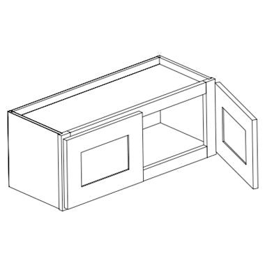 BLACK SHAKER-  Over-The-Range Wall Cabinet (12D)