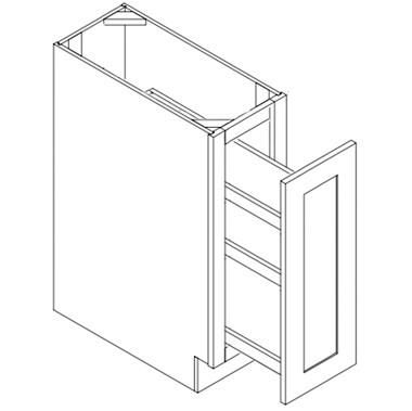 WHITE SHAKER- Spice Rack Base Cabinet (34-1/2H x 24D)