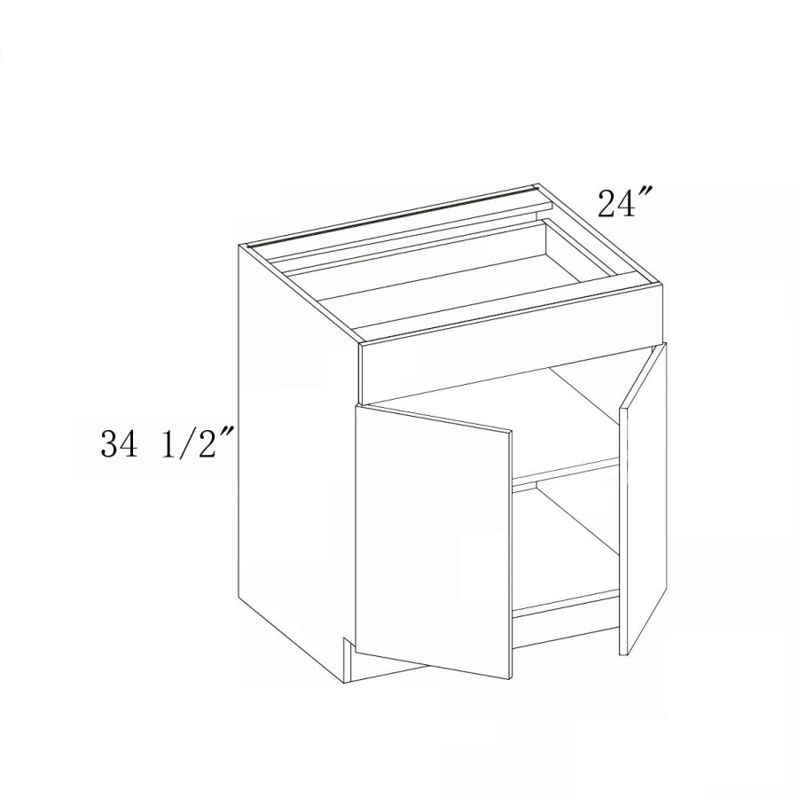 Base 1 Drawer and 2 Doors Cabinet