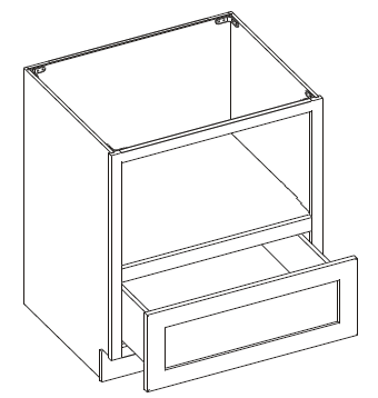WHEAT SLIM- Microwave Base Cabinet (34-1/2H x 24D)