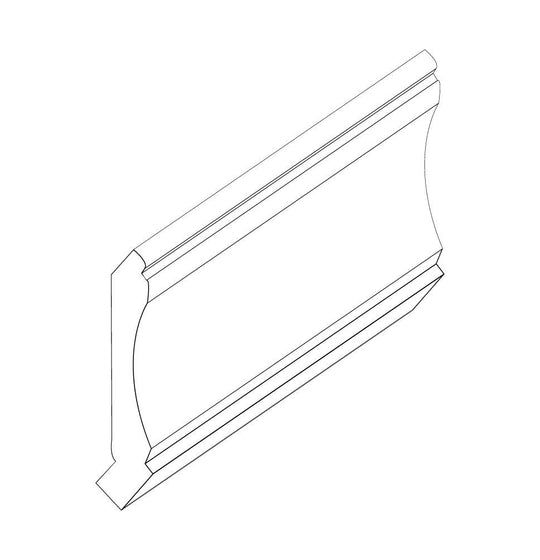 WHITE SHAKER- Crown Molding(96Hx5/8D)