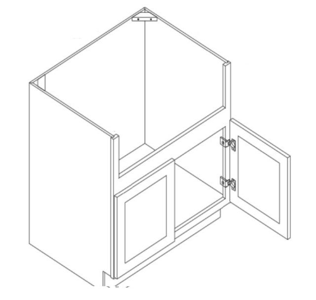WHEAT SLIME- Farm Sink Base Cabinet (34-1/2H x 24D)