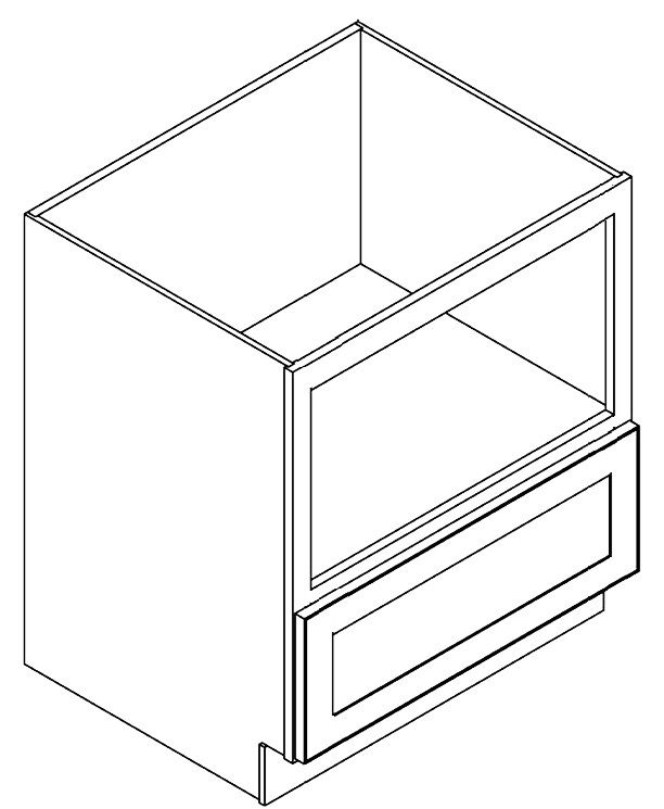 BLACK SHAKER- Microwave Base Cabinet (34-1/2H x 24D)