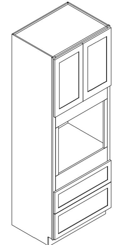 WHITE SHAKER- Oven Pantry Cabinet (31W x 24D)