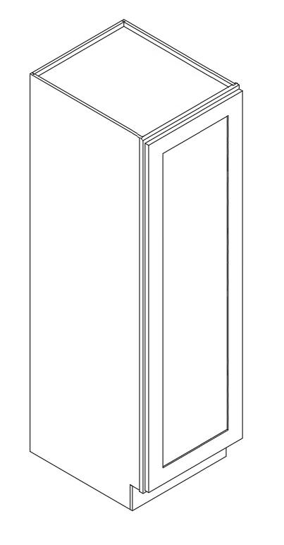 GRAY SHAKER- Pantry Bottom Cabinet- Single Door (54-1/2Hx24D)