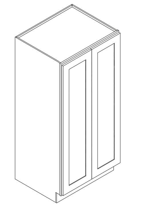 VANILLA SHAKER- Pantry Bottom Cabinet- Double Door (54-1/2Hx24D)