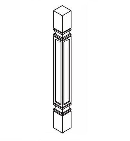 BLACK SHAKER- Decoration Post (34-1/2H x 3D)