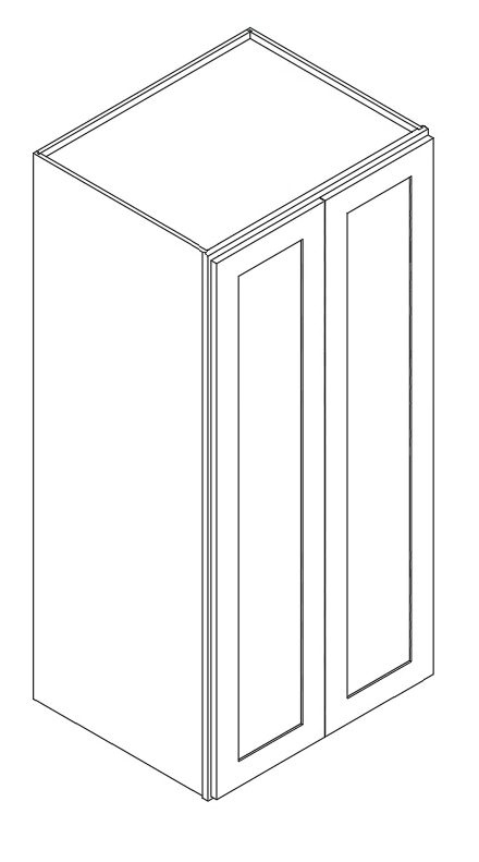 GRAY SHAKER- Pantry Top Cabinet -Double Door (24D)