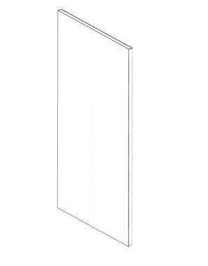 BLACK SHAKER- Tall End Panel (96H x 1/2 D)
