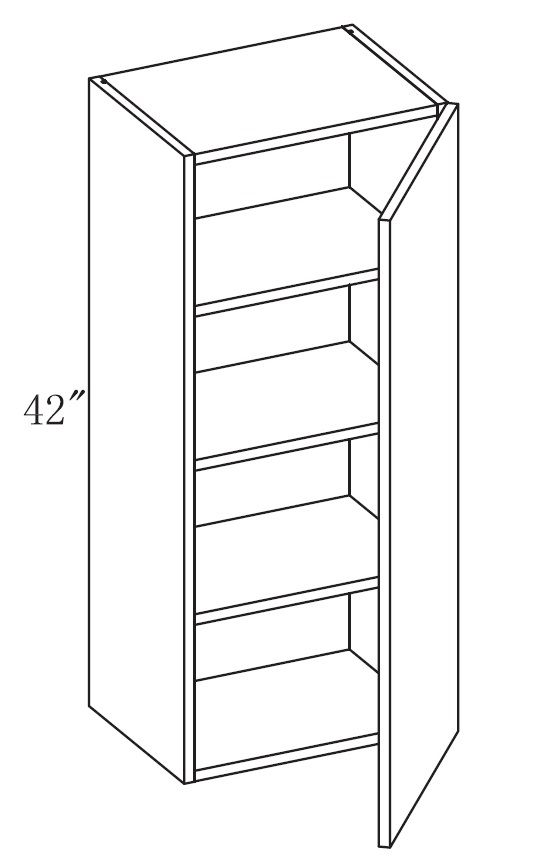 Wall 42"H 1 Door Cabinet