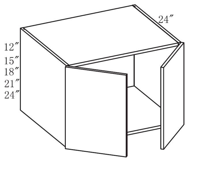 Wall short 2 Doors 24"D Cabinet