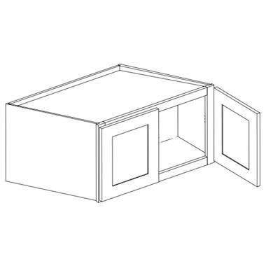 OAK SHAKER- 36"W Over-The-Fridge Wall Cabinet (36Wx24D)
