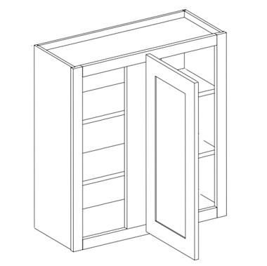 GRAY SHAKER- Wall Blind Corner Cabinet (12"D)