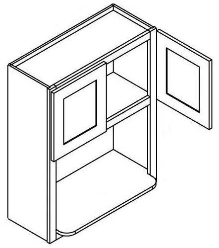 WHITE SHAKER- Wall Microwave Cabinet (27Wx18D)
